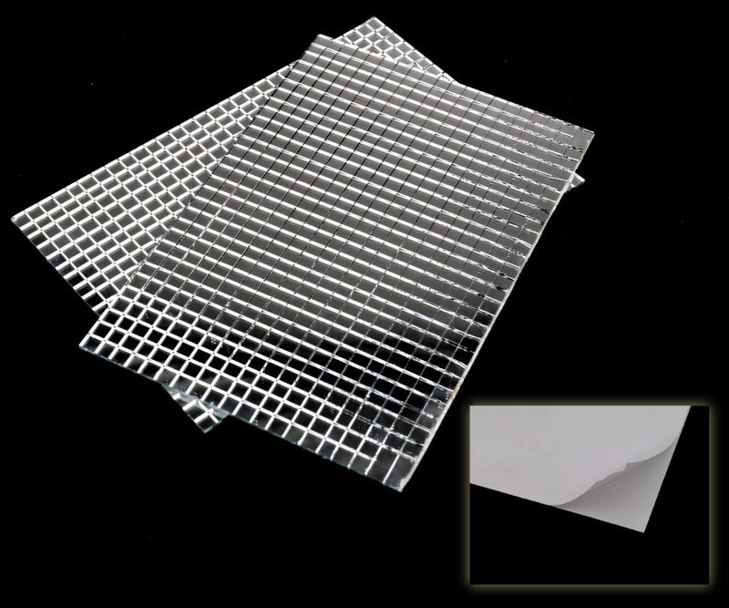 Micro Trader Self-Adhesive Real Glass Craft Mini Square Round Mirrors Mosaic Tiles 5 x 5mm - Image 2